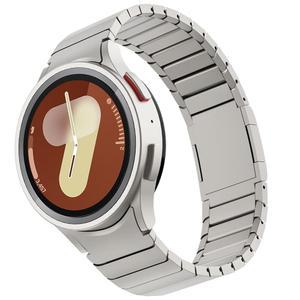 FULIFE 갤럭시 워치 7 6 5 4 밴드 40mm 44mm, 마그네틱 걸쇠가 있는 스테인리스 스틸 메탈 프로 / 클래식 남성용 47mm 46mm 45mm, 티타늄