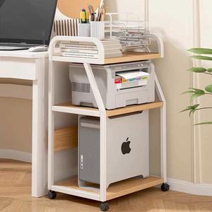 블랙 본체 높이조절 26x30x65cm 수납장 사무실 2층 선반에 검은 두 2단 다크 프린터 프린터선반 호두