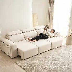 [시트앤모어] 슬리드 코지 3인 모션 슬라이딩 무빙 리클라이너 소파