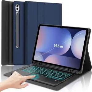 삼성 갤럭시 S10 울트라/S9 울트라/S8 울트라 14.6인치 터치 키보드 트랙패드가 있는 탭 케이스 펜 홀더가