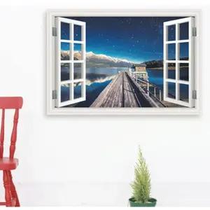 고퀄리티 3D 창 벽지 스티커 인테리어용 집들이선물 창벽지 창3D벽지 3D벽지
