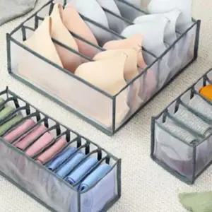 매쉬 속옷정리 수납함 양말 팬티 브라 3종세트 깔끔한정리대 수납하기좋은