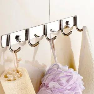 스텐 철제 벽 고정 옷걸이 후크 행거 가방걸이 5구 모자걸이 벽걸이옷걸이