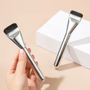 일자형 파운데이션브러쉬 부드러운섬유모 메이크업브러쉬 2개