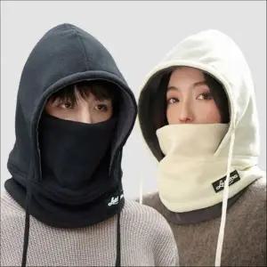 남녀 후리스 바라클라바 후드넥워머 마스크 플리스 방한