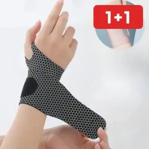 사무실 헬스용 얇은 손목 보호대 벨크로 압박 손목 지지대  1+1