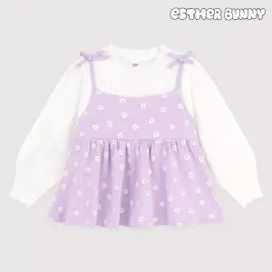 [에스더버니리틀] 피오니플라워퍼프뷔스티에티셔츠