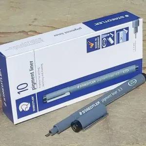 스테들러 0.3mm Fineliner pigment liner 블랙 1다스