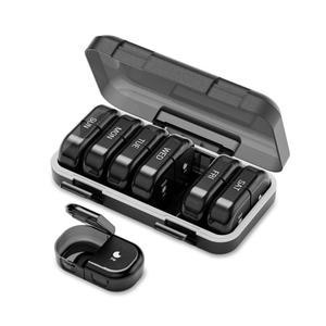 주간 알약 정리함 일일 상자 7일 비타민  보충제를 보관할 수  14개의 칸이 대형 여행용 케이스