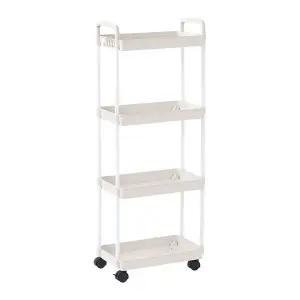 오픈형 다용도 수납 틈새정리대 플라스틱 미니트롤리 이동식트롤리 트롤리