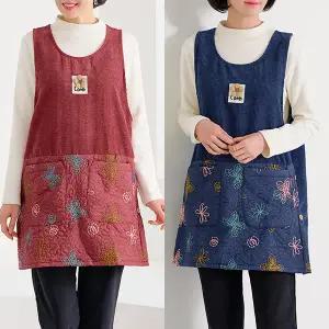 [엄마옷 로즈맘] 청운골덴누빔조끼앞치마