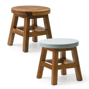 예쁜 우드 감성 나무 원목 의자 스툴 2color미니 낮은 가습기받침대 화분 선반 오브제 통원목 간이 체어 가