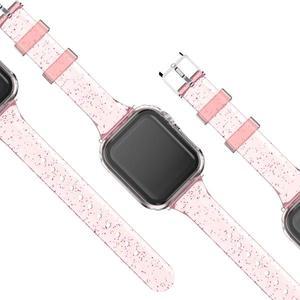iWatch용 투명 Apple 스트랩 젤리 크리스탈 레이디 스포츠 TPU 987654321 se 울트라 2/1