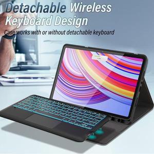 샤오미 레드미 패드 프로 12.1인치 케이스, 포코 태블릿 키보드 커버 (펜슬 홀더 포함)