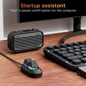 모아식 2M 기계식 데스크탑 전원 스위치 외부 시작 컴퓨터 켜기/끄기 및 재 버튼 연장 케이블 PC