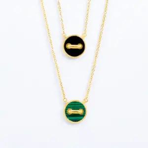 순금 여자 체인 목걸이 11.25g [원석 버튼]