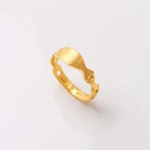 여자 순금 반지 디자인 3.75g [모던 물고기 체인]