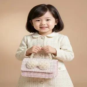 브로든컴퍼니 공주가방 트위드아기가방 여자아이생일선물 조카생일선물 조카선물 여아외출가방