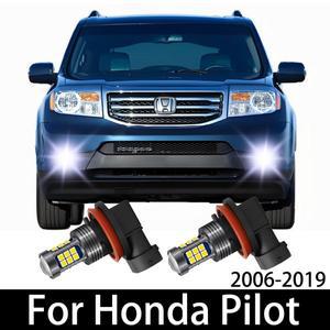 혼다 파일럿 2006-2019년용 자동차 LED 전면 안개등 램프 2개
