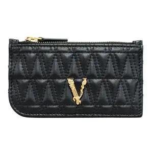 V로고 카드지갑 블랙 골드 DP3H333V DNATR21 KVO41