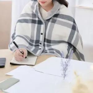 베르 무릎담요 담요 극세사 어깨담요 똑딱이 망토담요 6color