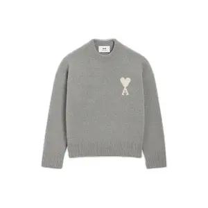 [아미] 공용 빅 하트 로고 알파카 크루넥 스웨터 화이트 UKS836KN0135 058 [흠집상품]