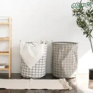 코지템 폴더블 라운드 런더리백 2개 접이식 빨래바구니 빨래 보관 빨래통