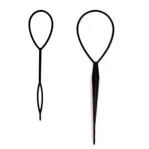 스타일링 헤어 고정기 세트 똥머리 연출 플라스틱 2p