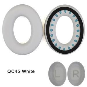 보스 호환 QC45 헤드셋 게이머 귀마개 소프트 이어 버드 커버 헤드폰 액세서리 용 교체 소음 제거 가죽 패