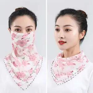 마스크 겸용 스카프 핑크 천마스크 여름마스크 컬러마