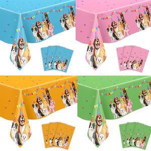 애완견 테마 테이블보 파티 용품 빙고 강아지 축하 파티 강아지 생일 파티 장식 소품