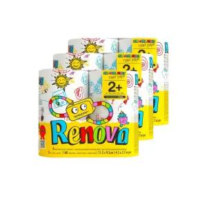 레노바 먼지없는 화장지 4롤 3팩 저자극 키즈 토일렛페이퍼