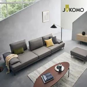 [무이자60][자코모] 셀리나 스윙 4인 기능.성 슈렁큰 천연면피 소가죽 소파+스툴