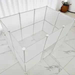 강아지안전망 강아지 고양이 울타리 소형 반려동물 반투명 펜스