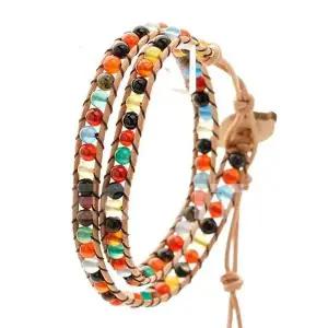 불교 기원 팔찌 옥매듭 건강 행복 부 염주 (칠색마소) (WFFXUG3)