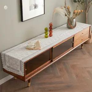 거실장덮개 꽃무늬 순면 장식장 1. TV 덮개 30x120cm 레이스 롱 TV다이