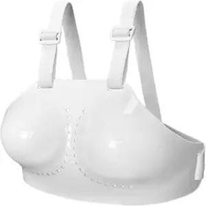 B 바오시 여자 펜싱 가슴 보호대 무술 훈련 태권도 야구 MMA S 화이트