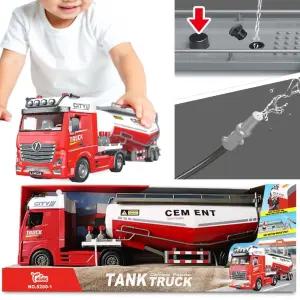 유아 특대형 물나오는 탱크로리 시멘트운반 트럭 장난감 공사장차 남자아이선물