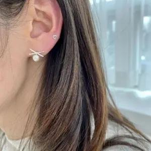 (silver 925) point mini heart earring WECD141