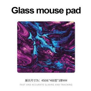 예술적인 라인 아트 유리 마우스 패드 XXL 단단한 강화 표면 FPS 게임 및 e스포츠용 광전지 초매끄러운 데