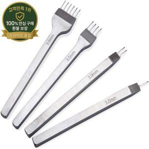 화이트 스틸 DIY 다이아몬드 레이싱 스티칭 치즐 세트 가죽 공예 키트 3 4 5 6mm 1 2 4/6 프롱