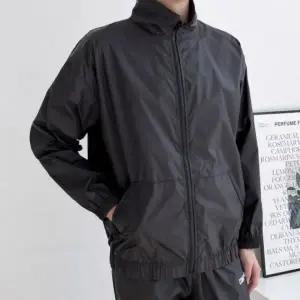 남성용 운동 땀 배출 긴팔 러닝 바람막이 밴딩 재킷