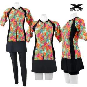 XBLUE 여자 아쿠아로빅 수영복 투피스 U13053