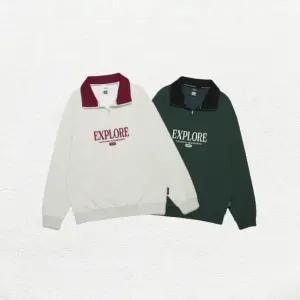 네셔널지오그래픽키즈 내셔널지오그래픽 키즈 현대점 2025신상 K253USW030 반집업 그래픽 맨투맨 2컬러중