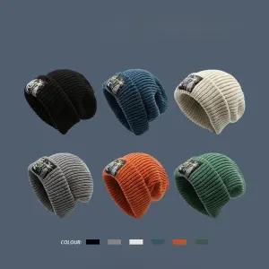 롤업스타일 골지 비니 남녀공용 겨울 패션 니트