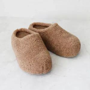 [롯데백화점]원더슈즈 뽀글뽀글 컴포트 쿠션 미끄럼방지 따뜻한 퍼 슬리퍼 5CM BD-MG6607