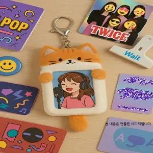 증명사진 귀여운 아이돌 털 포카홀더 키링인형 예쁜 디자인