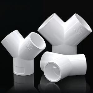1개 화이트 PVC I.D 20-63M 호환m 수도관 피팅 Y-이퀄 티 커넥터 플라스틱 조인트 관개용 부품 튜브 어댑터