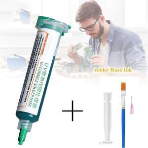 1-10pcs 10CC UV 경화 솔더 마스크 잉크 저항 PCB BGA 회로 기판 용 녹색 오일 보호 페인트 전자 수리 도구