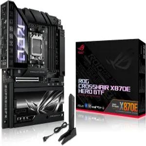 숨겨진 커넥터 디자인과 청정 케이블 관리를 위한 고출력 GPU 슬롯이 있는 ROG 크로스헤어 X870E 히어로